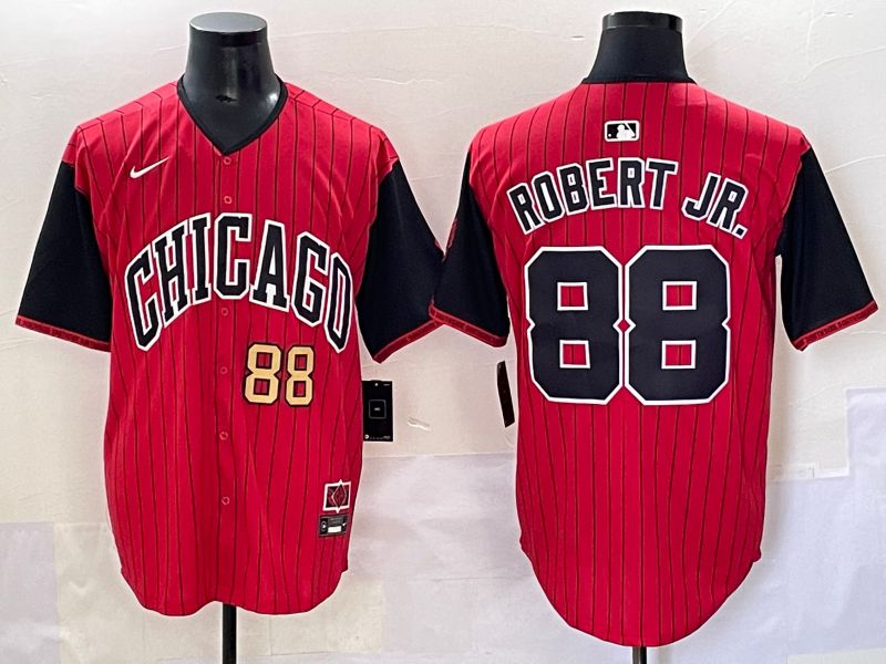 Men 2025 Chicago White Sox #88 Robert jr Red Joint Name Nike MLB Jersey style 92->chicago white sox->MLB Jersey